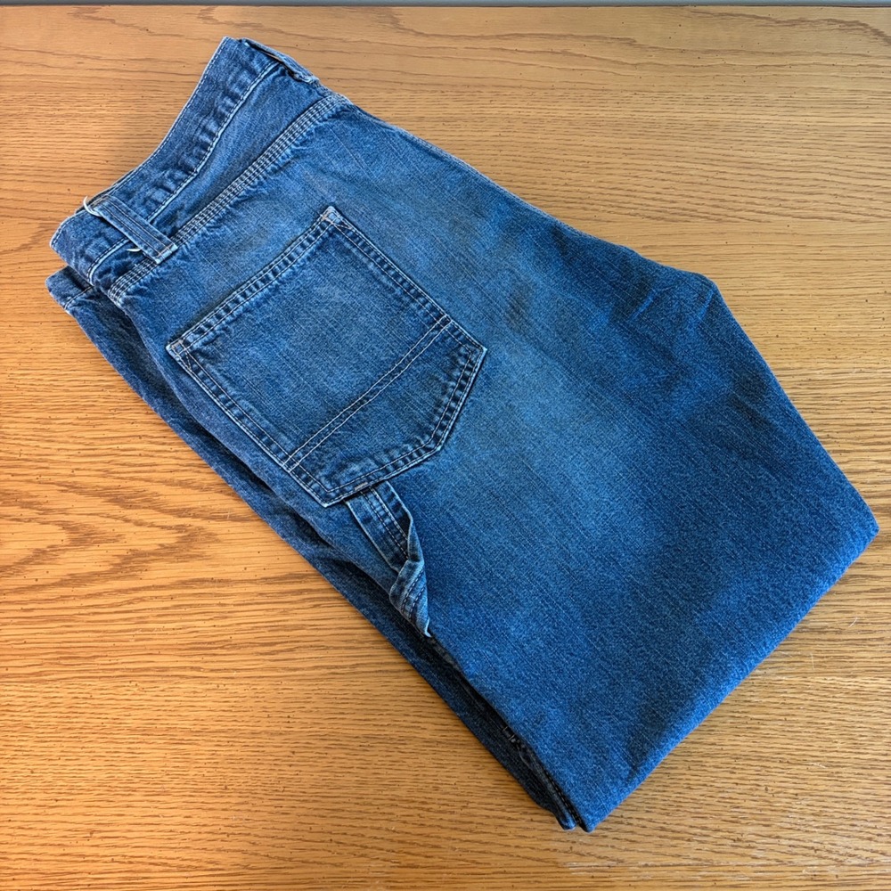 Signature by Levi Strauss Mens Carpenter Jeans Blue Denim Workwear 34x31